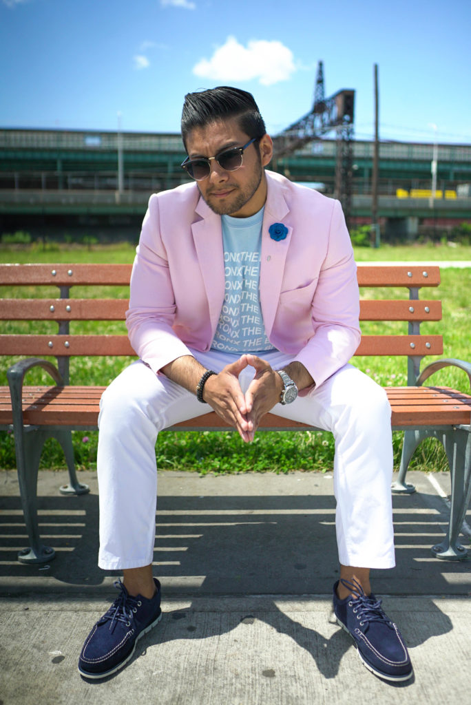 DANDY IN THE BRONX WEARING THE BRONX NATIVE SHIRT WITH SUIT