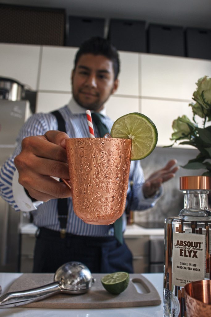copper makes it better, hosting a party with absolut vodka