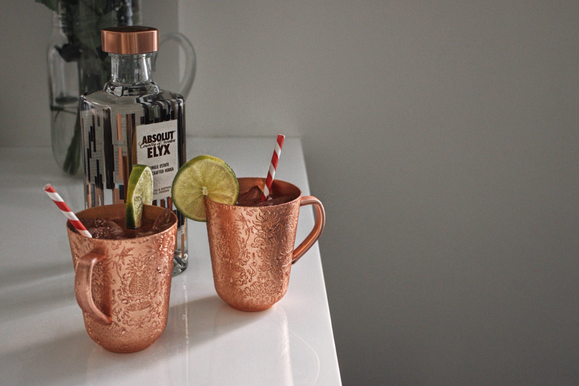 copper makes it better, hosting an AMAZING DINNER PARTY with absolut vodka