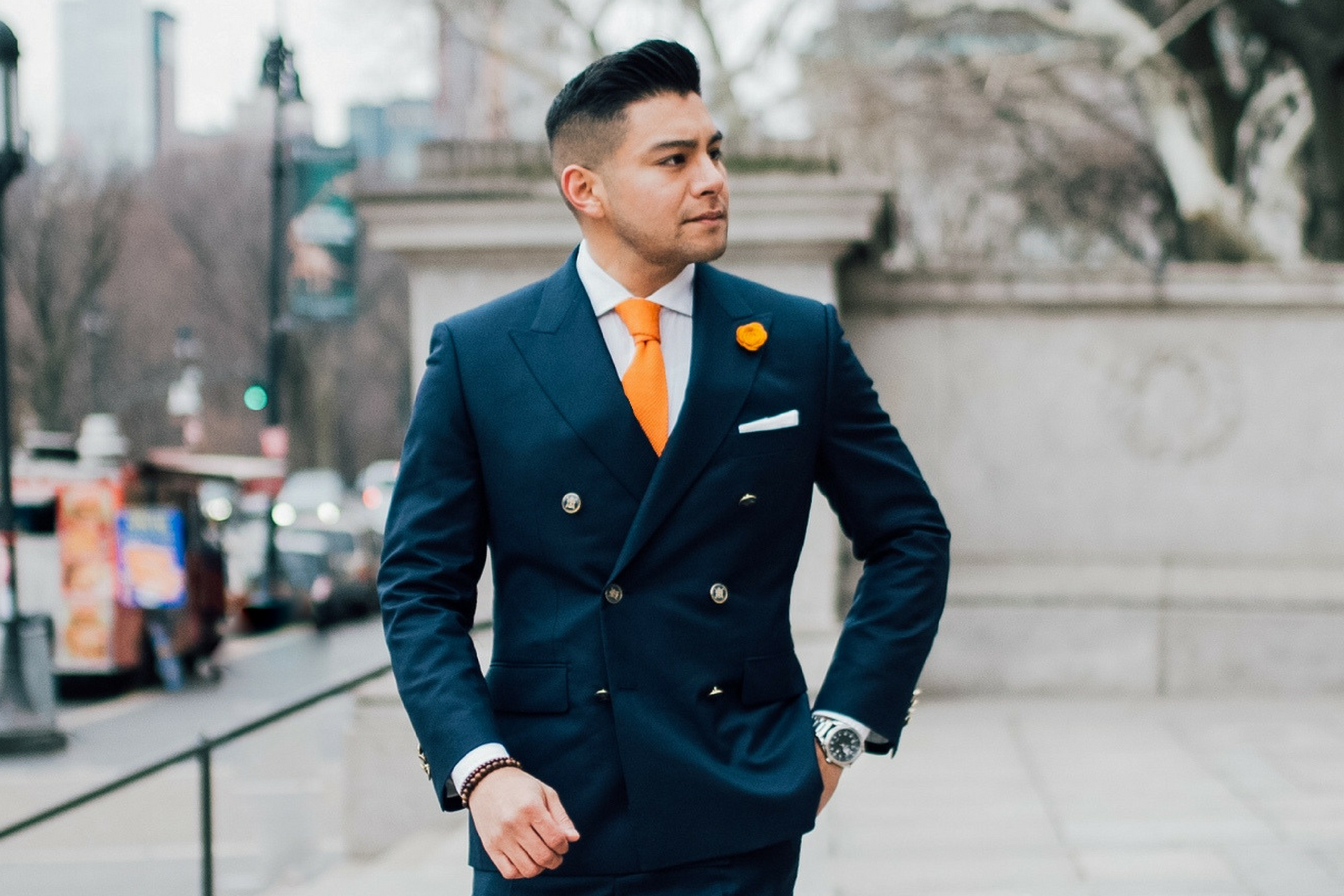 ONE DOUBLE-BREASTED SUIT: THREE WAYS - navy suit - dandy in the bronx