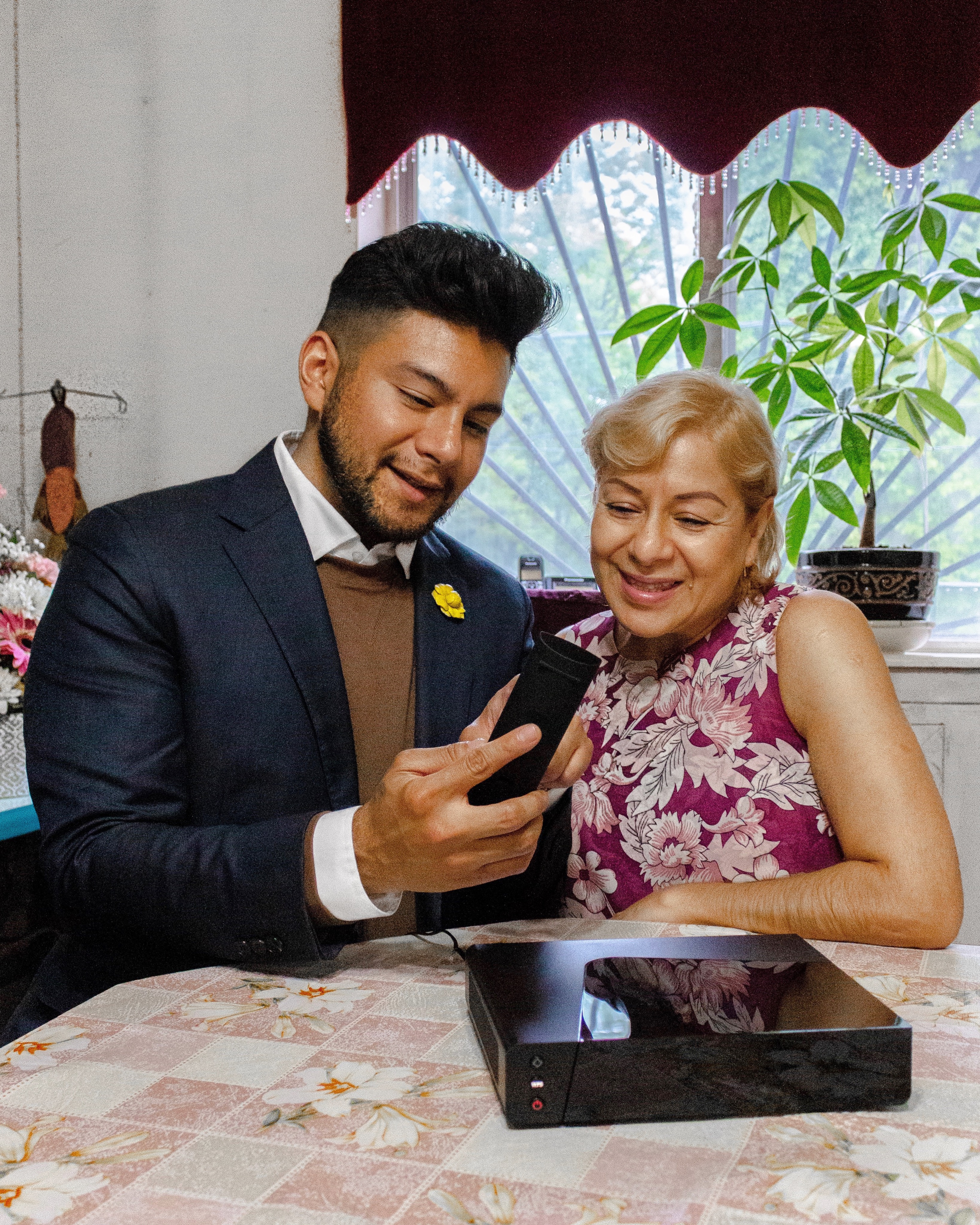 showing mom how a cable box works - dandy in the bronx