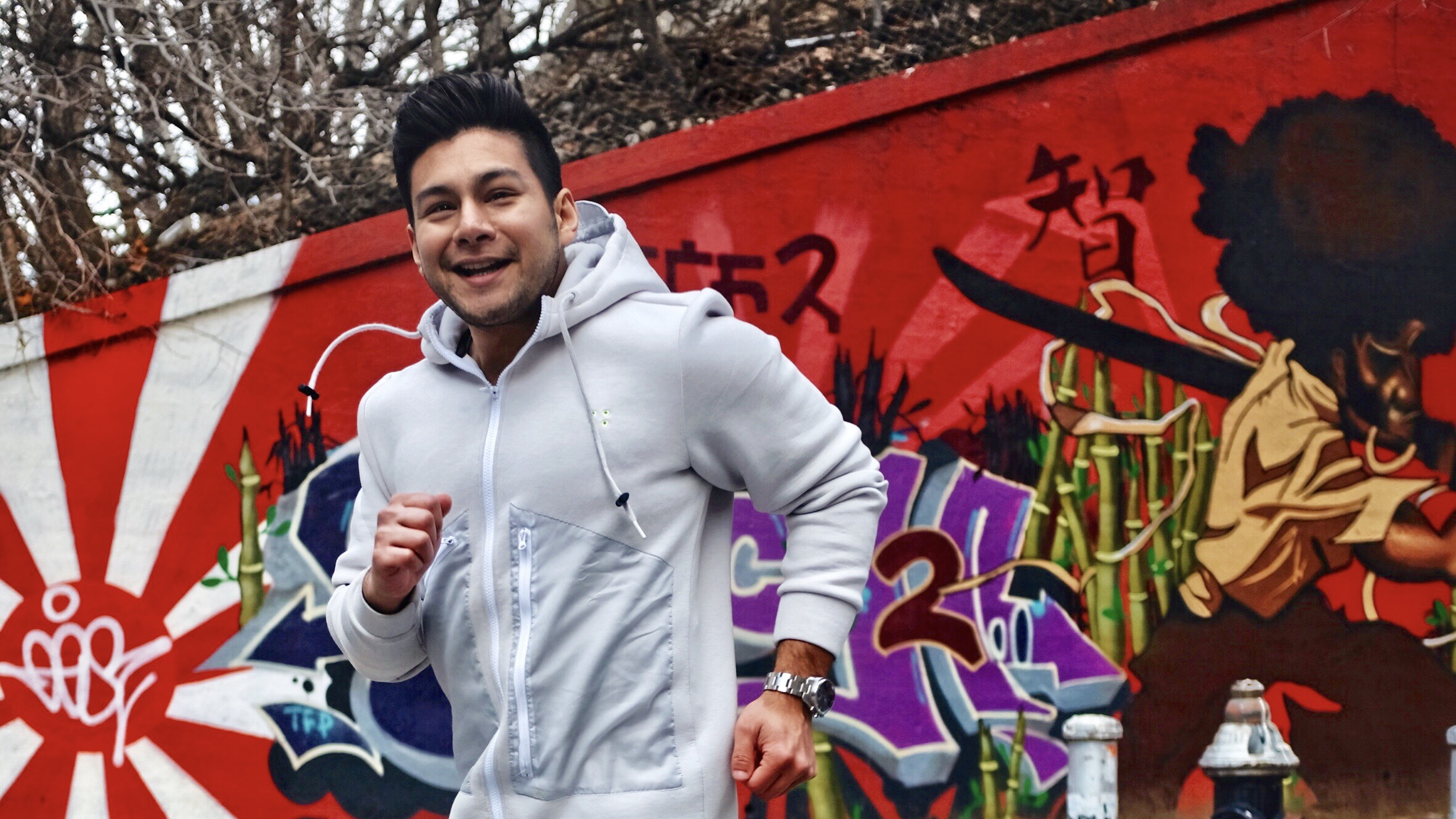 Fitness for the Gentleman Who Doesn’t Gym - dandy in the bronx - man running with grey hoodie