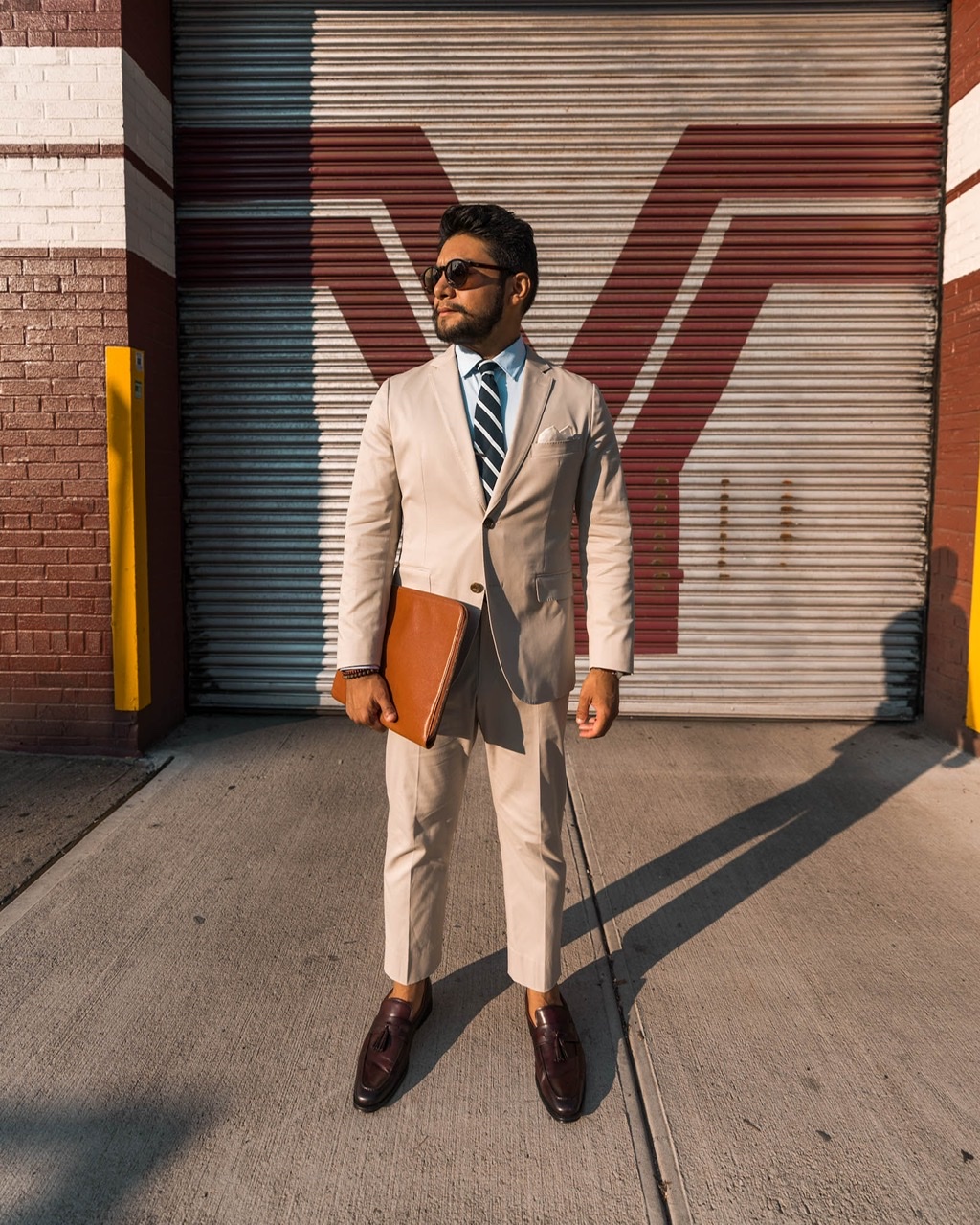 7 STYLING TIPS EVERY SHORT GUY SHOULD KNOW - suits for short men - short men suits - clothes for short men - peter manning nyc - shirt guy clothes - short sized suits - dandy in the bronx - khaki suit - brown loafers