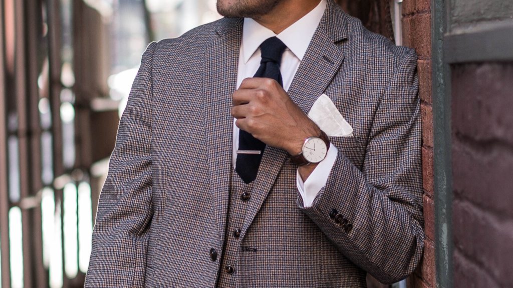 Marc Darcy three piece suit - tweed suit - French cuff shirt - dandy in the Bronx - 