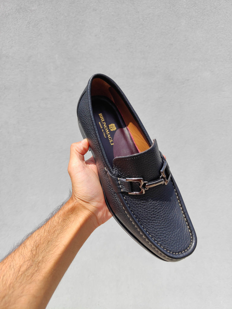 ENRICO LEATHER BIT LOAFER SLIP-ON - BLACK - bruno magli loafers - Father’s Day idea - black shoes - black loafers 