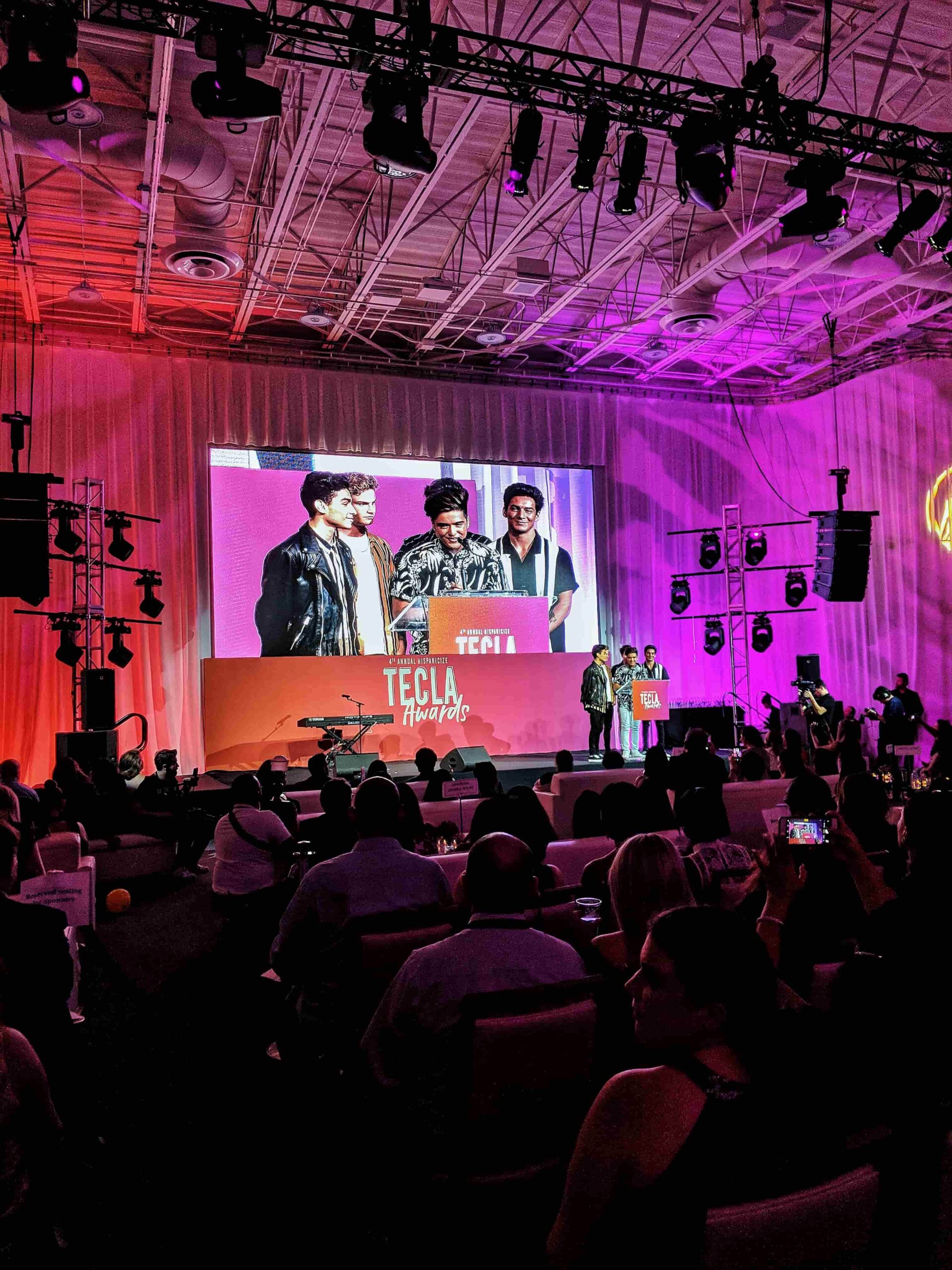 Diego León Celebrating at the TECLA Awards Event Lineup
